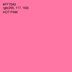 #FF75A3 - Hot Pink Color Image